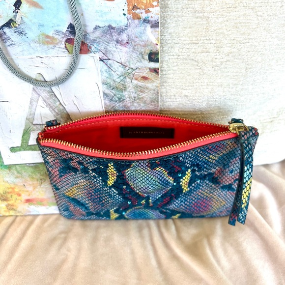 Anthropology Faux Snakeskin Clutch - Picture 3 of 4